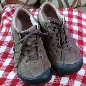 Keen Womens Brown Hiking Trailing Lace Up Suede Close-Toe Athletic Sneakers US 8